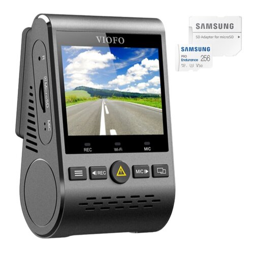 Wideorejestrator VIOFO A129-G + Karta pamięci SAMSUNG Pro Endurance microSDXC 256GB + Adapter