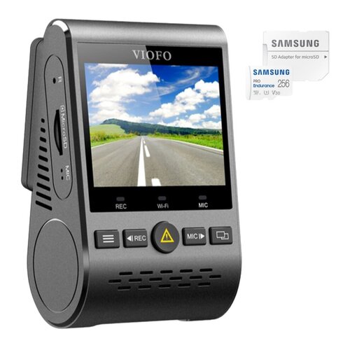 Wideorejestrator VIOFO A129 + Karta pamięci SAMSUNG Pro Endurance microSDXC 256GB + Adapter