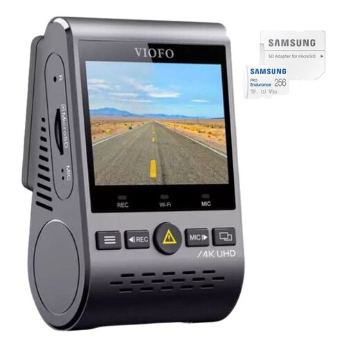 Wideorejestrator VIOFO A129 PRO-G + Karta pamięci SAMSUNG Pro Endurance microSDXC 256GB + Adapter