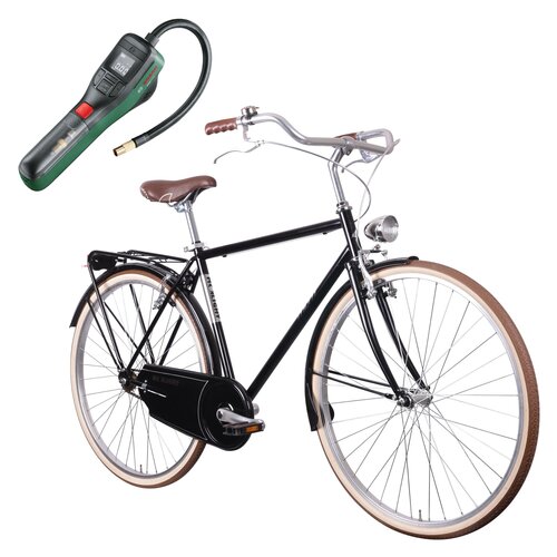Rower miejski MBM Moonlight 1S 28 cali męski Czarny + Pompka rowerowa BOSCH EasyPump 0603947000