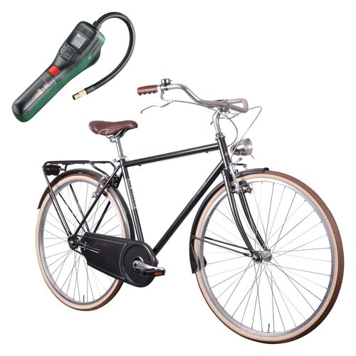 Rower miejski MBM Moonlight 1S 28 cali męski Szary + Pompka rowerowa BOSCH EasyPump 0603947000