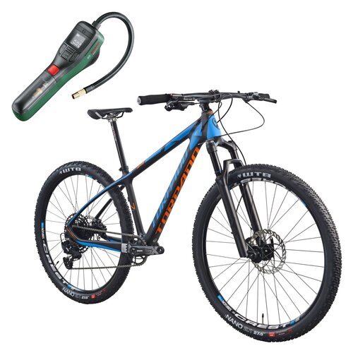 Rower górski MTB TORPADO Nearco N M15 27.5 cala męski Czarno-niebieski + Pompka rowerowa BOSCH EasyPump 0603947000