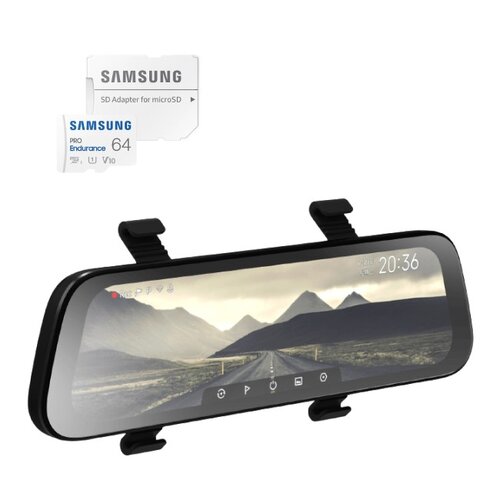 Wideorejestrator 70MAI Midrive D07 + kamera dodatkowa RC05 + Karta pamięci SAMSUNG Pro Endurance microSDXC 64GB + Adapter