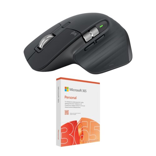 Mysz LOGITECH MX Master 3S Universal Graphite + Program MICROSOFT 365 Personal
