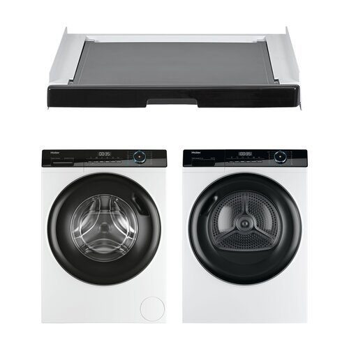 Pralka HAIER I-Pro 3 HW80-B14939-S 8kg 1400 obr A Steam Refresh + Suszarka HAIER I-Pro 3 HD80-A2939-S + Łącznik HAIER HASTKU10B