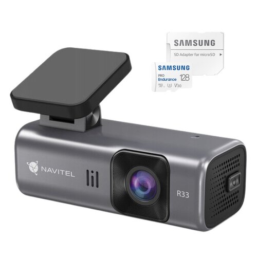 Wideorejestrator NAVITEL R33 Czarny + Karta pamięci SAMSUNG Pro Endurance microSDXC 128GB + Adapter