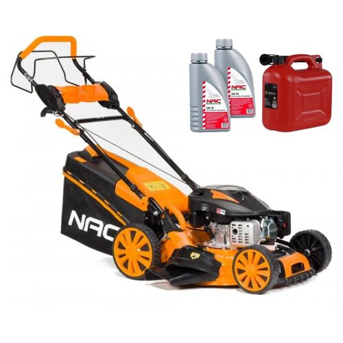 Kosiarka spalinowa NAC LS51-176-HSD-SE Dinking OHV 150-200 z napędem + Kanister KRYSIAK OL KAN10 10 L + Olej do kosiarki NAC SAE 30 2 x 0.6L