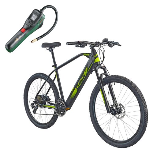 Rower elektryczny ESPERIA E970 Xenon M20 27.5 cala Szaro-czarno-żółty + Pompka rowerowa BOSCH EasyPump 0603947000
