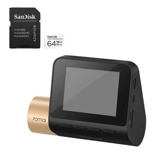 Wideorejestrator 70MAI Dash Cam Lite 2 D10 + Karta pamięci SANDISK microSDXC 64GB