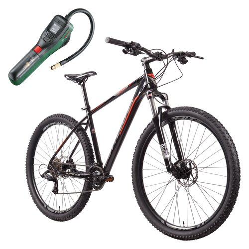Rower górski MTB BOTTECCHIA 125 M19 29 cali męski Czarno-czerwony + Pompka rowerowa BOSCH EasyPump 0603947000