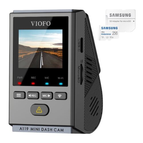 Wideorejestrator VIOFO A119 Mini-G + Karta pamięci SAMSUNG Pro Endurance microSDXC 256GB + Adapter