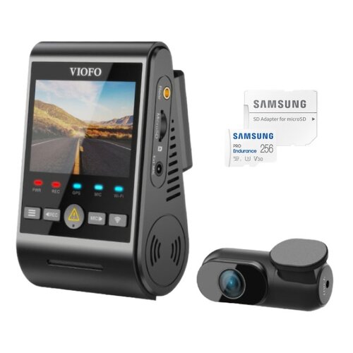 Wideorejestrator VIOFO A229 Duo-G + Karta pamięci SAMSUNG Pro Endurance microSDXC 256GB + Adapter