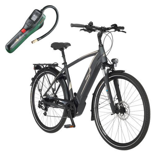 Rower elektryczny FISCHER Viator 5.0I M20 28 cali Szary + Pompka rowerowa BOSCH EasyPump 0603947000