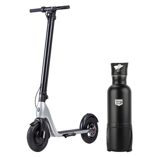 Hulajnoga elektryczna JIVR Scooter 20km 350W 10" Czarno-srebrny + Bidon termiczny FISCHER z uchwytem 86057 750 ml