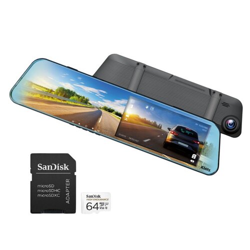 Wideorejestrator XBLITZ Mirror View + Karta pamięci SANDISK microSDXC 64GB