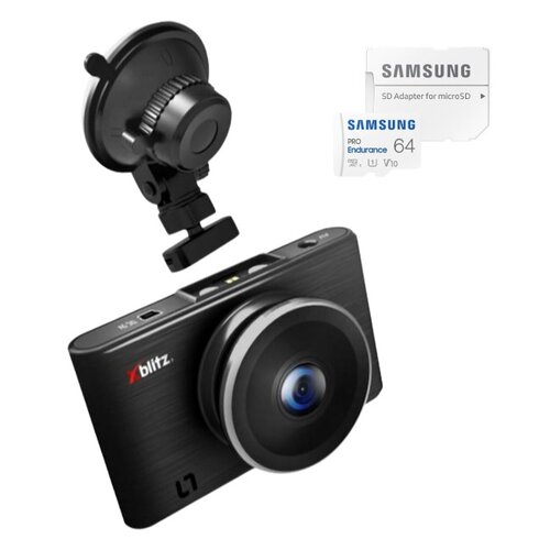 Wideorejestrator XBLITZ S7 Duo + Karta pamięci SAMSUNG Pro Endurance microSDXC 64GB + Adapter
