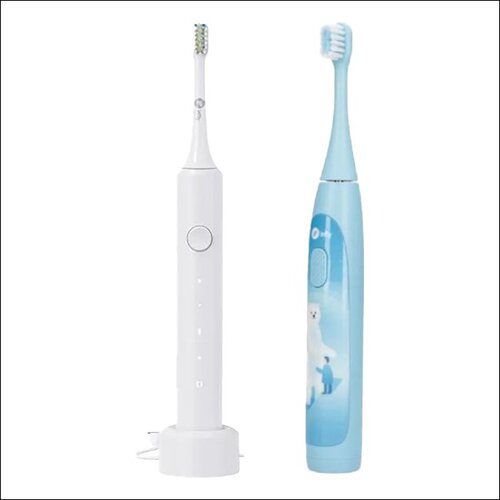 Szczoteczka soniczna INFLY T20030S Biały + Szczoteczka soniczna INFLY T20040X Niebieski