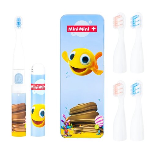 Szczoteczka soniczna VITAMMY Smile Rybka MiniMini + Końcówka szczoteczki VITAMMY Smile MiniMini+ (4 szt.)