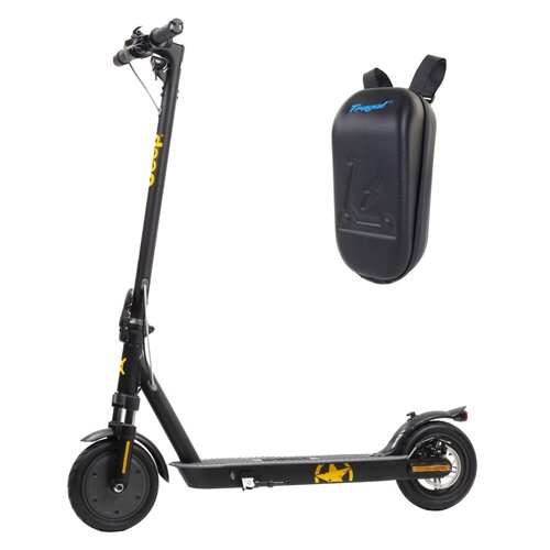 Hulajnoga elektryczna JEEP 2XE Sentinel 25km 350W Amortyzacja 8.5" Czarno-żółty + Torba na kierownicę FRUGAL V21