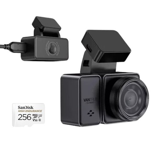 Wideorejestrator VANTRUE E2 + Karta pamięci SANDISK MicroSDXC 256GB