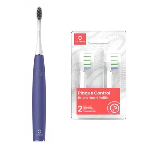 Szczoteczka soniczna OCLEAN Air 2 Fioletowy + Końcówka szczoteczki OCLEAN P1C1 W02 (2 szt.)
