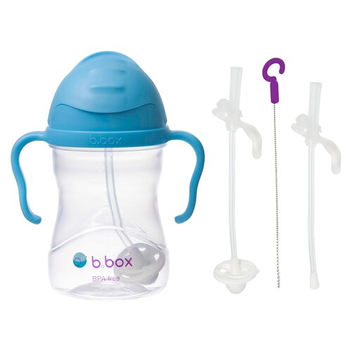 Butelka B.BOX BB00501 Niebieski + Słomka B.BOX BB00525 (2 sztuki)