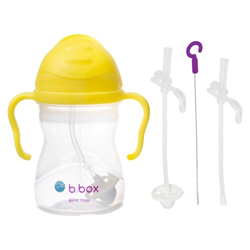 Butelka B.BOX BB00507 Żółty + Słomka B.BOX BB00525 (2 sztuki)