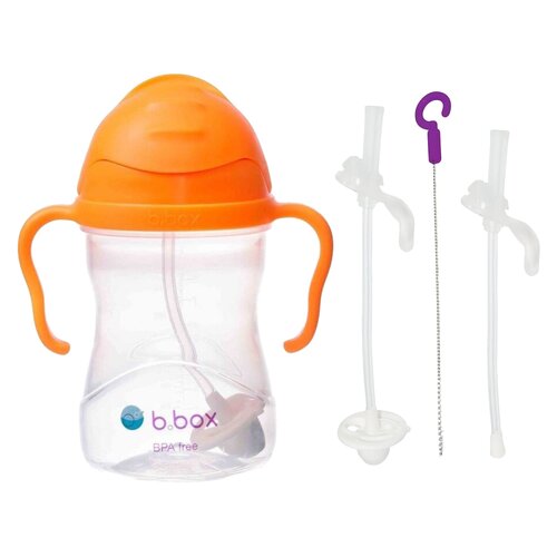 Butelka B.BOX BB00509 Pomarańczowy + Słomka B.BOX BB00525 (2 sztuki)