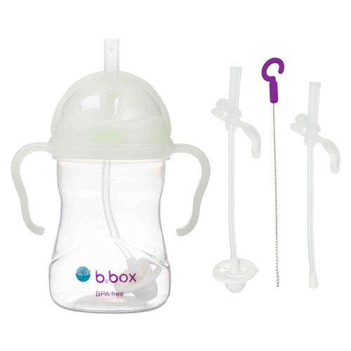 Butelka B.BOX BB200232 Biały + Słomka B.BOX BB00525 (2 sztuki)