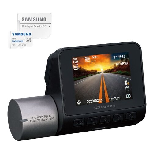 Wideorejestrator GÖTZE & JENSEN DC950 + Karta pamięci SAMSUNG Pro Endurance microSDXC 128GB + Adapter