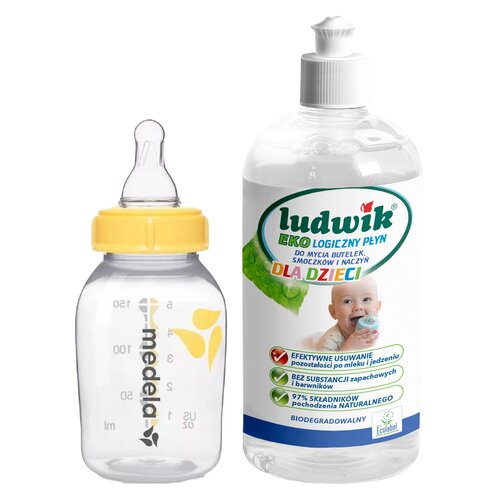Butelka MEDELA 200.2271 + Płyn do mycia butelek i smoczków LUDWIK CG1010102ZEKL0121 475 ml