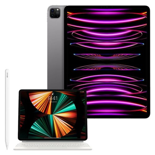 Tablet APPLE iPad Pro 12.9 6 gen. 512 GB 5G Wi-Fi Gwiezdna szarość + Etui na iPad Pro APPLE Magic Keyboard + Rysik APPLE (2. gen) MU8F2ZM/A