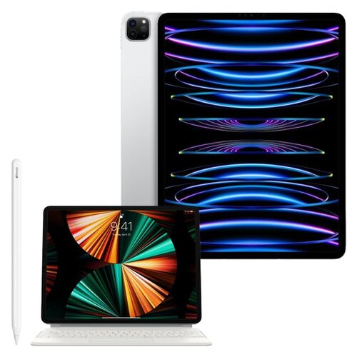 Tablet APPLE iPad Pro 12.9 6 gen. 512 GB 5G Wi-Fi Srebrny + Etui na iPad Pro APPLE Magic Keyboard + Rysik APPLE (2. gen) MU8F2ZM/A