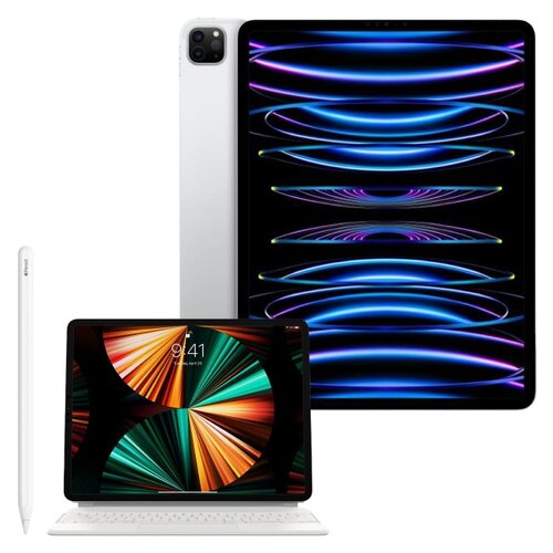 Tablet APPLE iPad Pro 12.9 6 gen. 1 TB Wi-Fi Srebrny + Etui na iPad Pro APPLE Magic Keyboard + Rysik APPLE (2. gen) MU8F2ZM/A