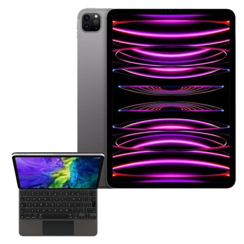 Tablet APPLE iPad Pro 11" 4 gen. 128GB 5G Wi-Fi Gwiezdna szarość + Etui na iPad Air / iPad Pro APPLE Magic Keyboard Grafitowy Klawiatura