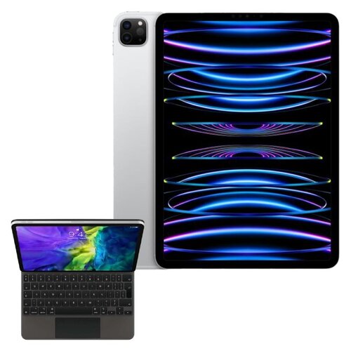 Tablet APPLE iPad Pro 11" 4 gen. 128GB 5G Wi-Fi Srebrny + Etui na iPad Air / iPad Pro APPLE Magic Keyboard Grafitowy Klawiatura