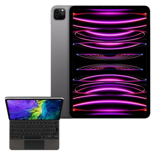 Tablet APPLE iPad Pro 11" 4 gen. 256GB 5G Wi-Fi Gwiezdna szarość + Etui na iPad Air / iPad Pro APPLE Magic Keyboard Grafitowy Klawiatura
