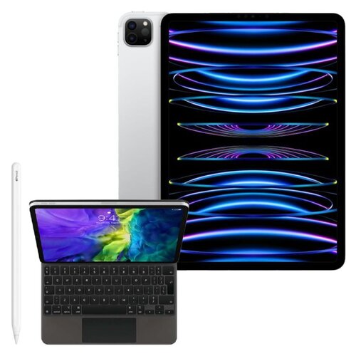 Tablet APPLE iPad Pro 11 4 gen. 256GB 5G Wi-Fi Srebrny + Etui na iPad Air / iPad Pro APPLE Magic Keyboard + Rysik APPLE (2. gen) MU8F2ZM/A