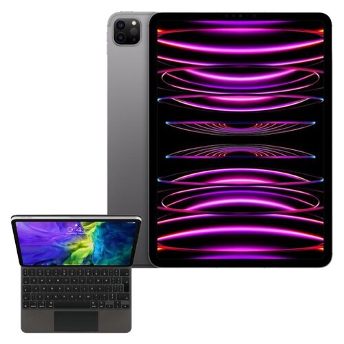 Tablet APPLE iPad Pro 11" 4 gen. 2TB 5G Wi-Fi Gwiezdna szarość + Etui na iPad Air / iPad Pro APPLE Magic Keyboard Grafitowy Klawiatura