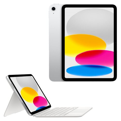 Tablet APPLE iPad 10.9" 10 gen. 256 GB Wi-Fi Srebrny + Etui na iPad APPLE Magic Keyboard Folio Biały Klawiatura
