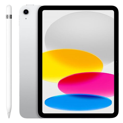 Tablet APPLE iPad 10.9" 10 gen. 256 GB Wi-Fi Srebrny + Rysik APPLE (1. gen) MQLY3ZM/A (z przejściówką Lightning)