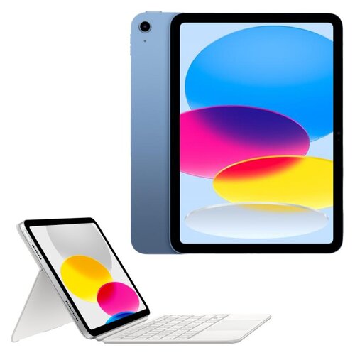 Tablet APPLE iPad 10.9" 10 gen. 256 GB Wi-Fi Niebieski + Etui na iPad APPLE Magic Keyboard Folio Biały Klawiatura