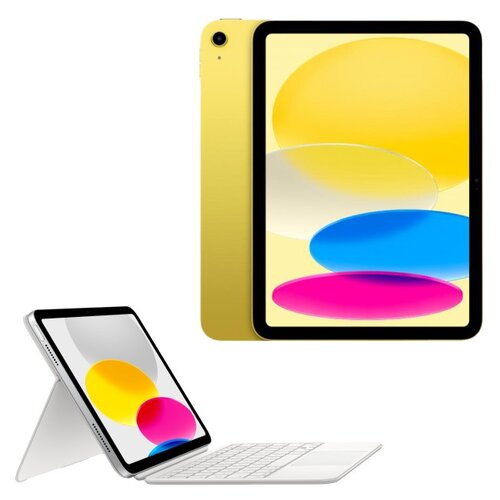 Tablet APPLE iPad 10.9" 10 gen. 64 GB Wi-Fi Żółty + Etui na iPad APPLE Magic Keyboard Folio Biały Klawiatura
