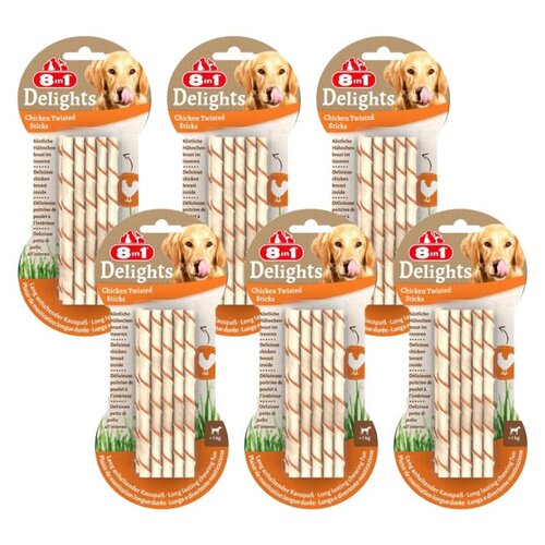 Przysmak dla psa 8IN1 Delights Twisted Sticks (60 szt.) 6 x 55 g