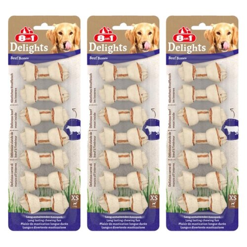 Przysmak dla psa 8IN1 Delights Beef Bone XS (21 szt.) 3 x 84 g