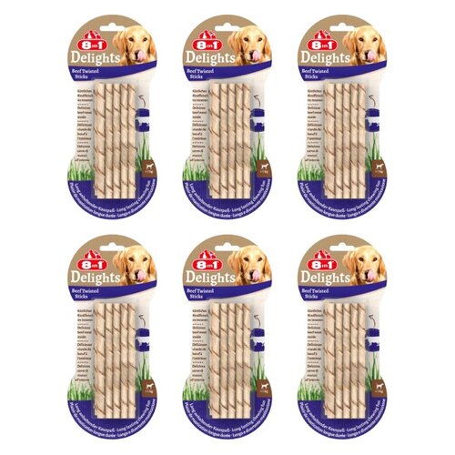 Przysmak dla psa 8IN1 Delights Beef Twisted Sticks (60 szt.)