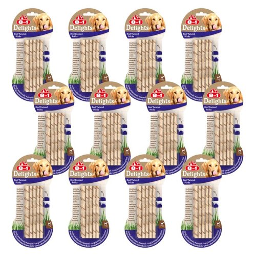 Przysmak dla psa 8IN1 Delights Beef Twisted Sticks (120 szt.)