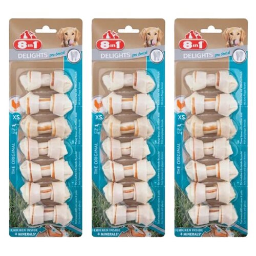 Przysmak dla psa 8IN1 Delights Pro Dental Bones XS (21 szt.) 3 x 84 g