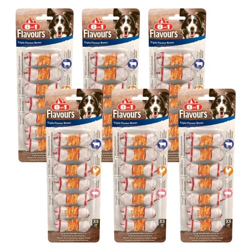 Przysmak dla psa 8IN1 Triple Flavour Bones XS (42 szt.) 6 x 98 g