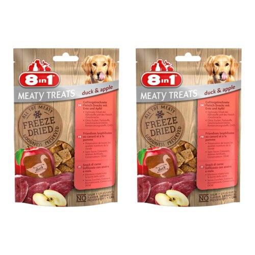 Przysmak dla psa 8IN1 Freeze Dried Duck/Apple 2 x 50 g